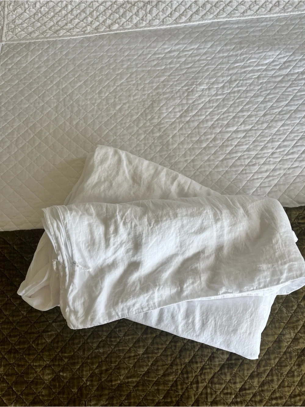 MATTEO BEDDING WHITE LINEN DIVET COVER KING